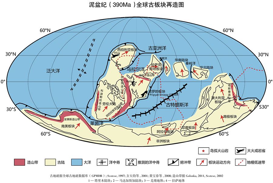 到3.9亿年前的泥盆纪.