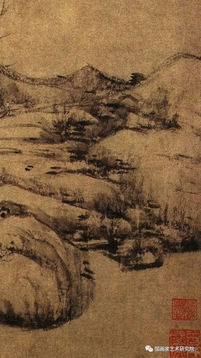 中国国画历代精品高清展945元倪瓒幽涧寒松图