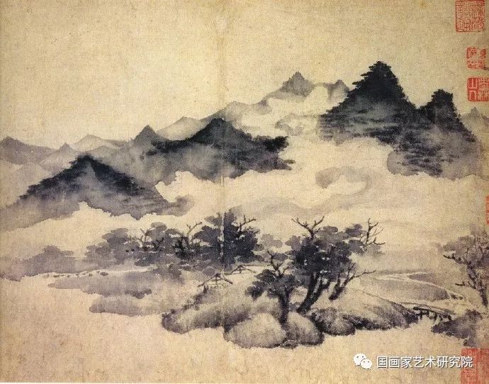 中国国画历代精品高清展1074元王蒙溪山风雨图册