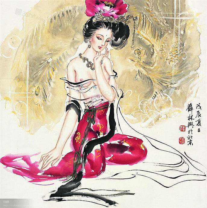 薛林兴仕女图欣赏