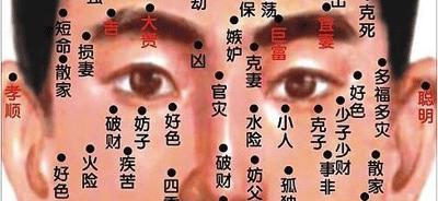 男人眼部痣的位置与命运图交少