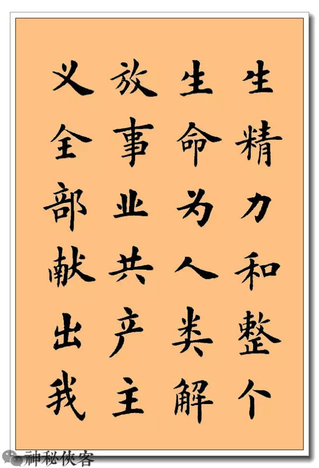 卢中南简体楷书雷锋名言字帖