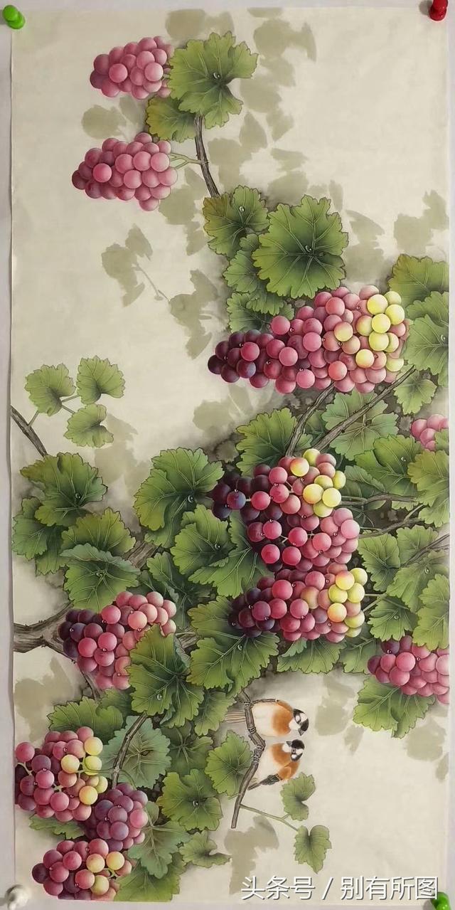 画家王朵一幅葡萄图片