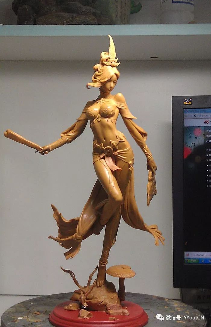 惊绝纯手工美女泥塑线条优柔造型唯美让你美美的赏