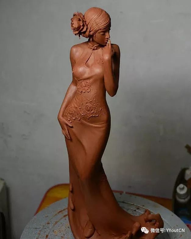 惊绝纯手工美女泥塑线条优柔造型唯美让你美美的赏