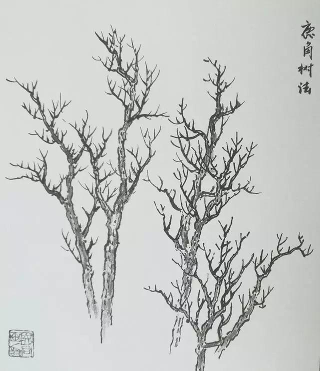 带你几步练好树枝的画法