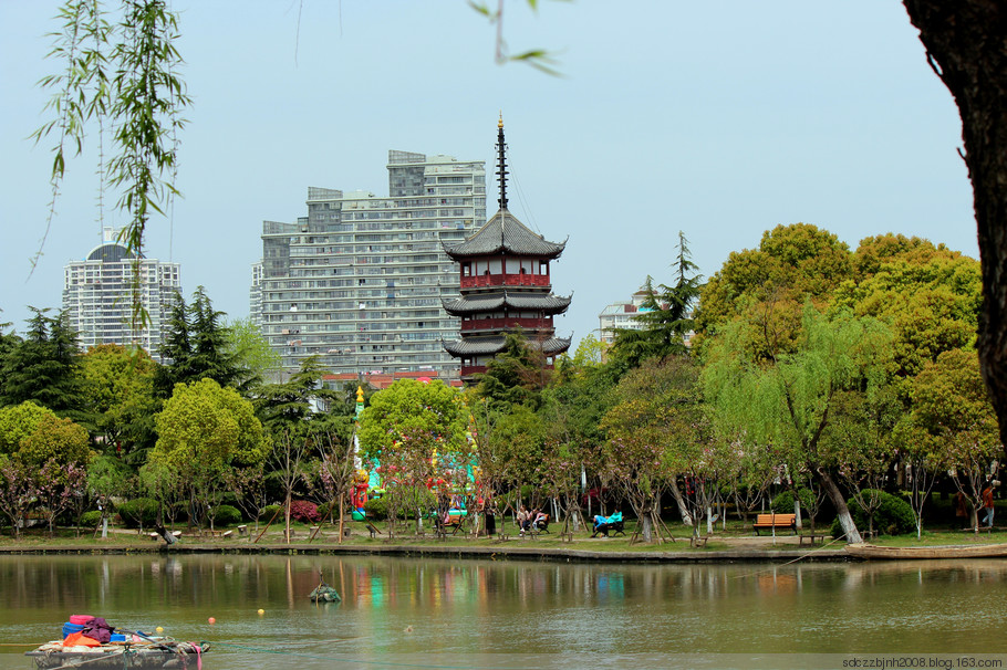 原原創美麗的南通濠河風光五靚麗的文峰公園