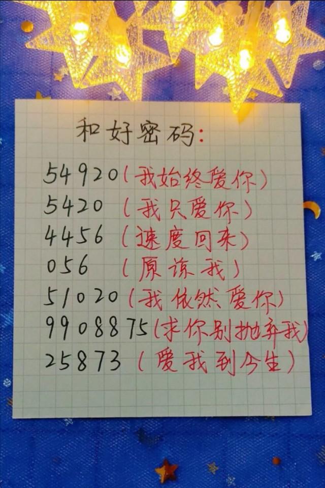 分手密码,和好密码,爱密码,情侣密码,恩爱密码,一句密码,也就就可能会