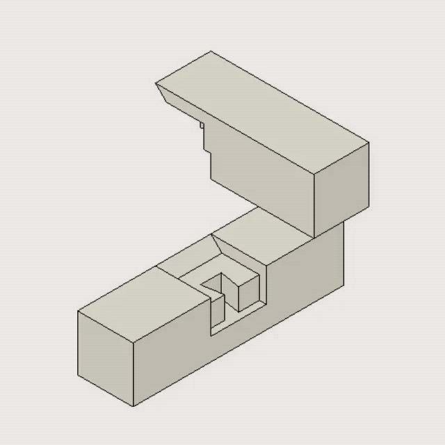 拼接双补丁咬合式拼接三方组榫纳入式相接榫头对角线下巴关节式拼接端