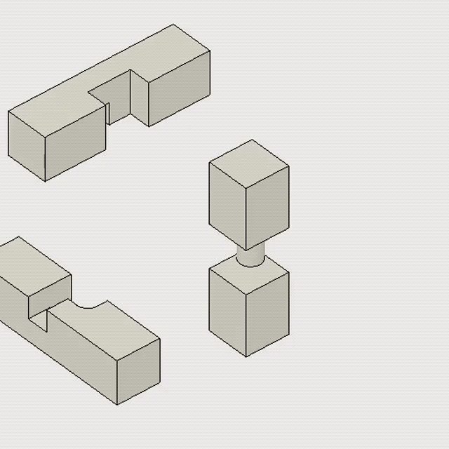 纳入式相接榫头对角线下巴关节式拼接端口关节式连接补丁式插合宫岛