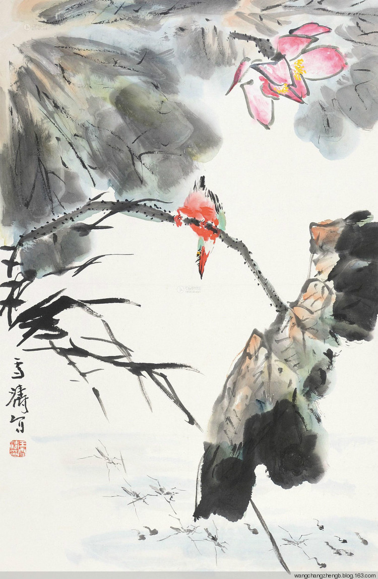 【国画】王雪涛 荷花作品欣赏