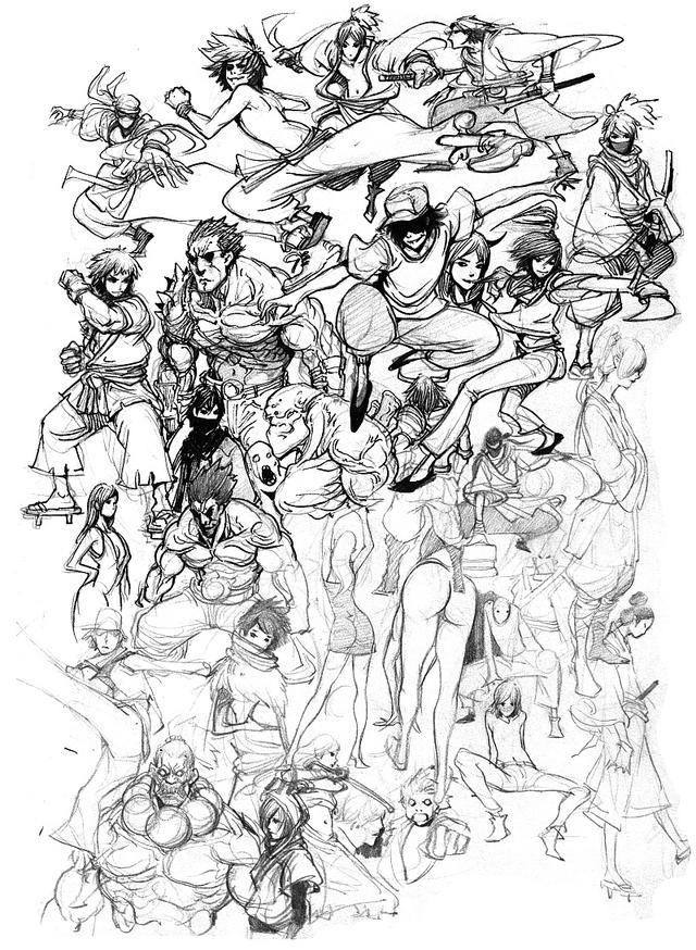 绘画人体之前,首先要了解整体的框架——透视,比例,骨骼,肌肉.