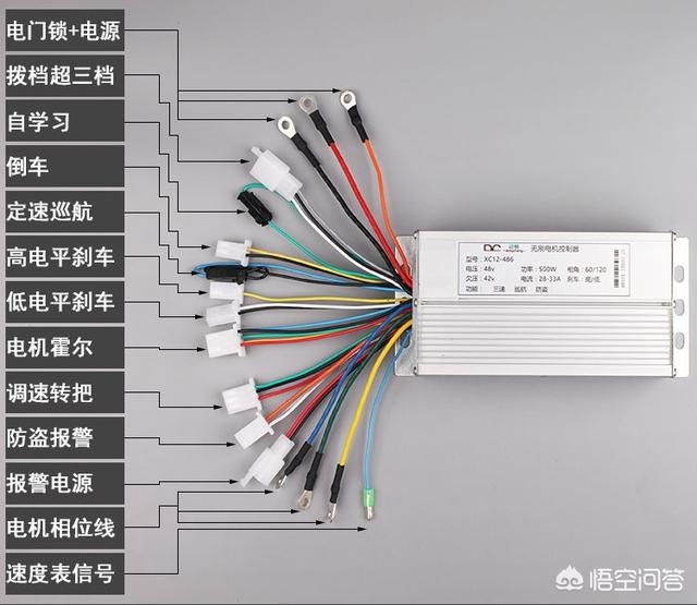 四轮电动车线路图图片