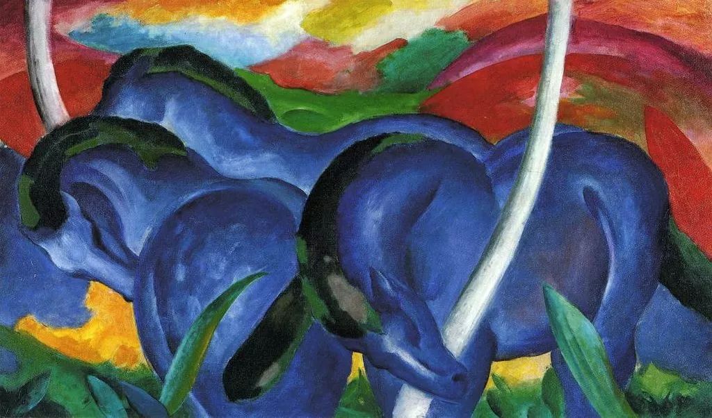 70 弗兰茨 · 马尔克《蓝色大马》 the large blue horse franz marc