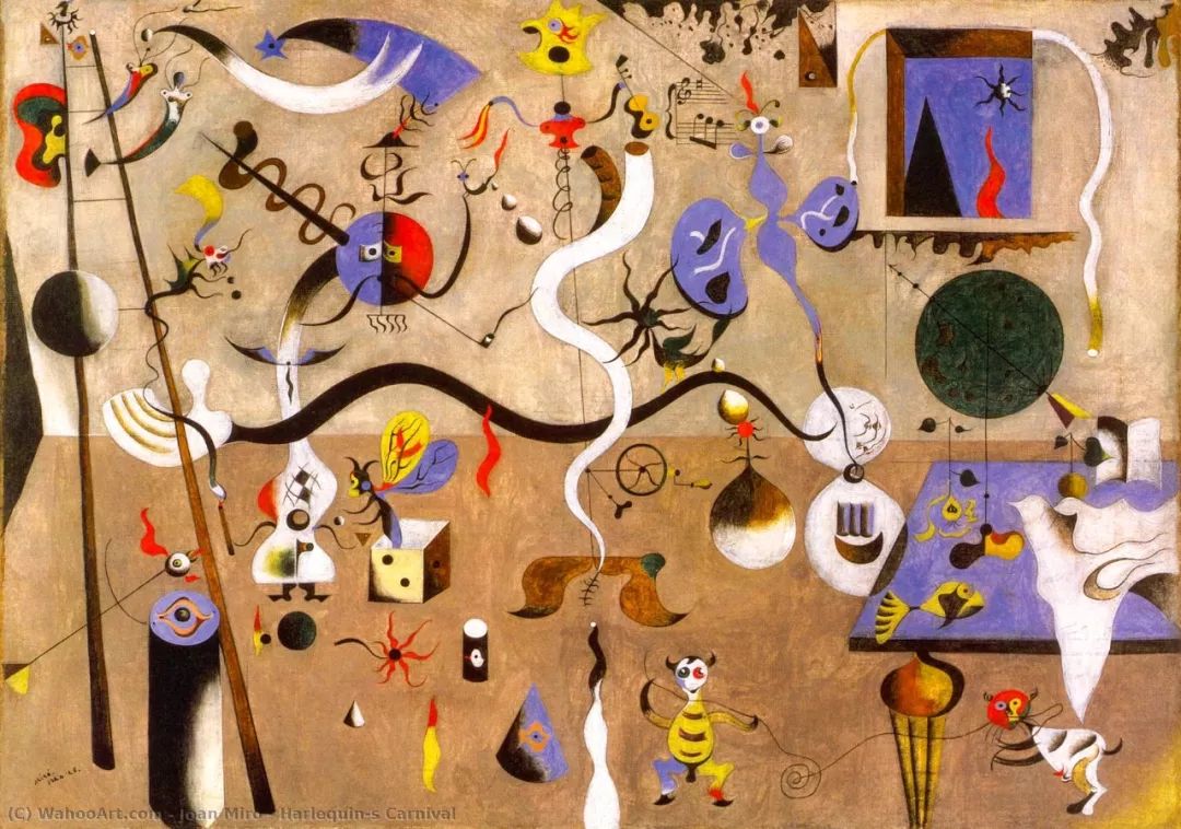 81 胡安 · 米罗《哈里昆的狂欢》 carnival of harlequin joan miro