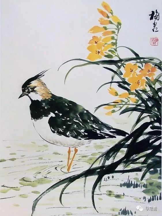 著名画家梅若先生画百花小品下