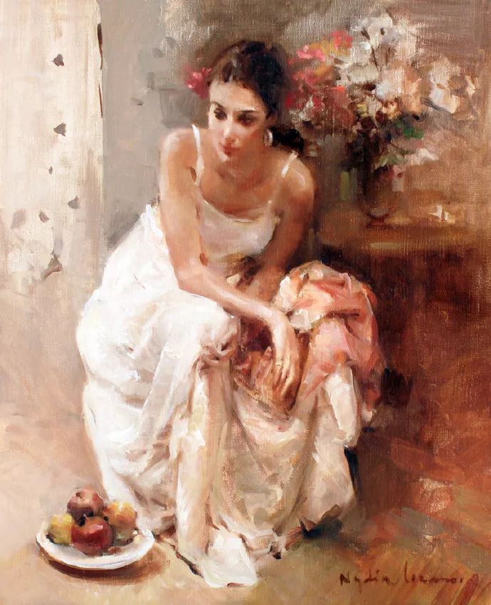 油画女性人物作品西班牙女画家nydialozano