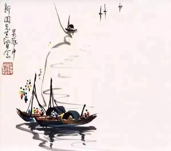 野渡无人舟自横吴冠中笔下的小渔船