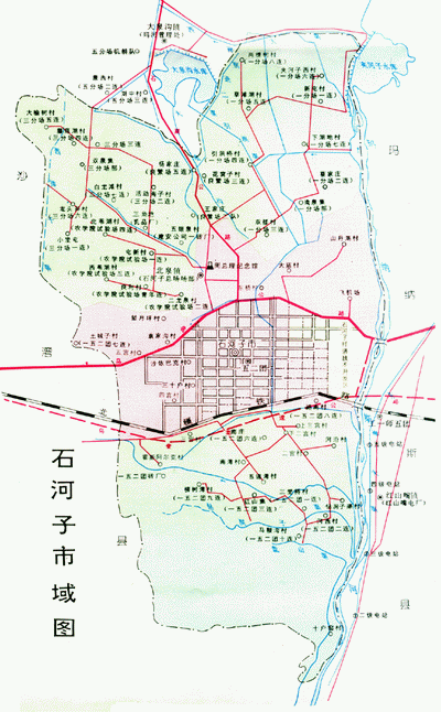 石河子垦区地图图片