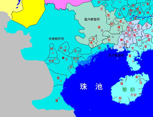 图三 汉朝-交趾,九真,日南三郡.