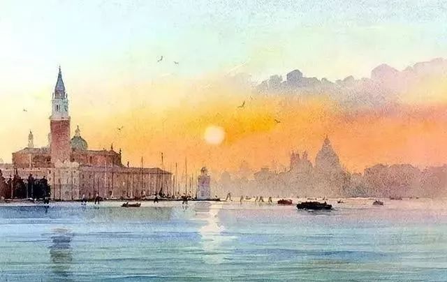 旅行写生画家大卫·豪威尔风景水彩画作品欣赏