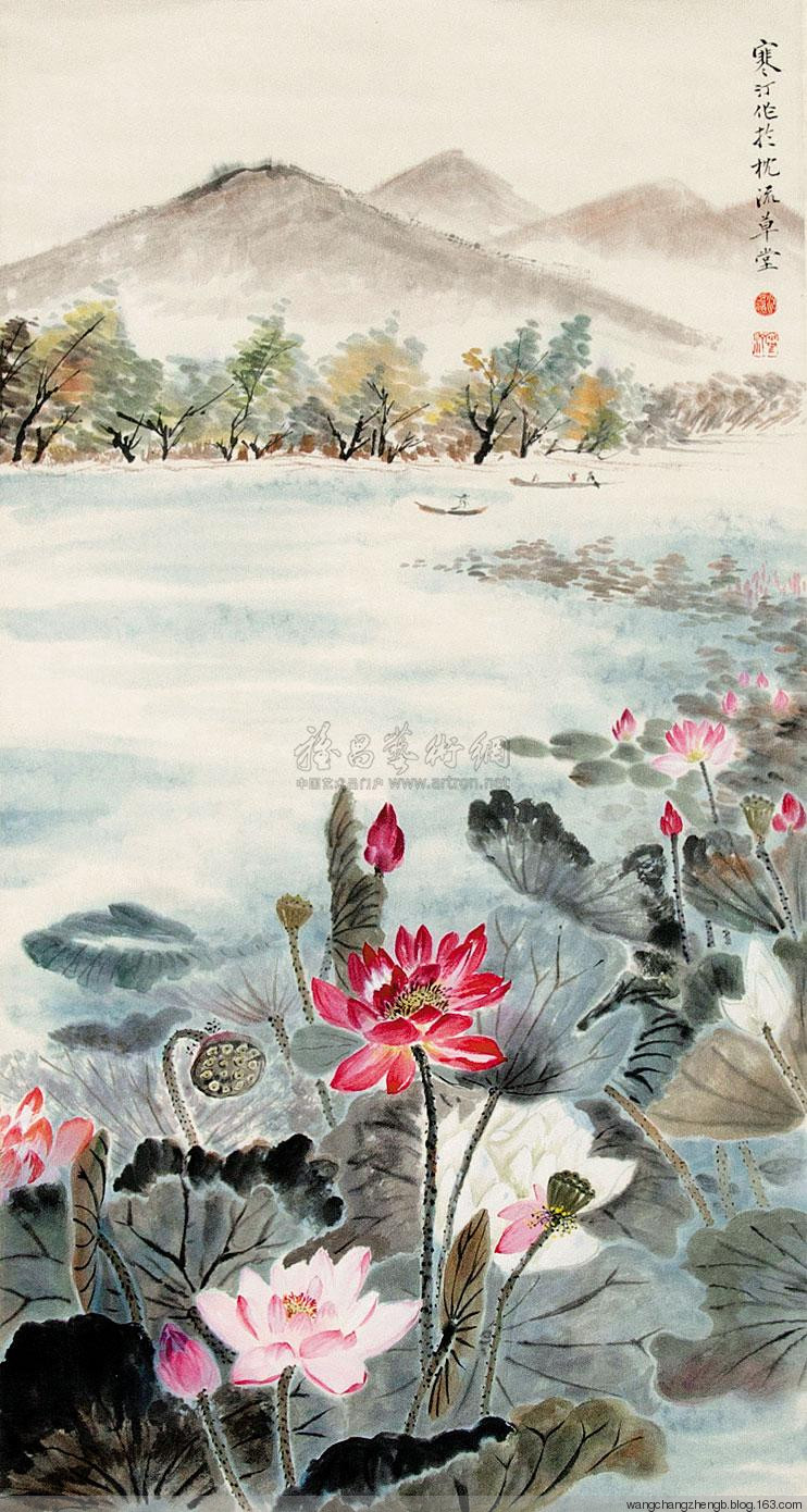 江寒汀 荷花作品欣赏