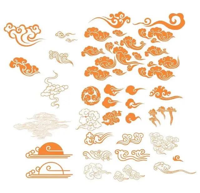今天给大家带来常见的云纹图样素材,喜欢绘画的同学们快收藏起来,留着