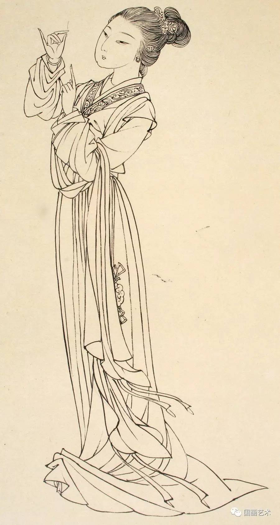 蔡岚的工笔仕女画,独辟蹊径.