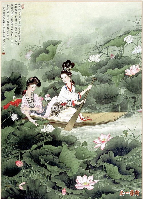 2,梅花仕女3,涉江采芙蓉4,醉眠芍药圃5,香菱咏月6,沉香亭畔7,玉环戏鹦