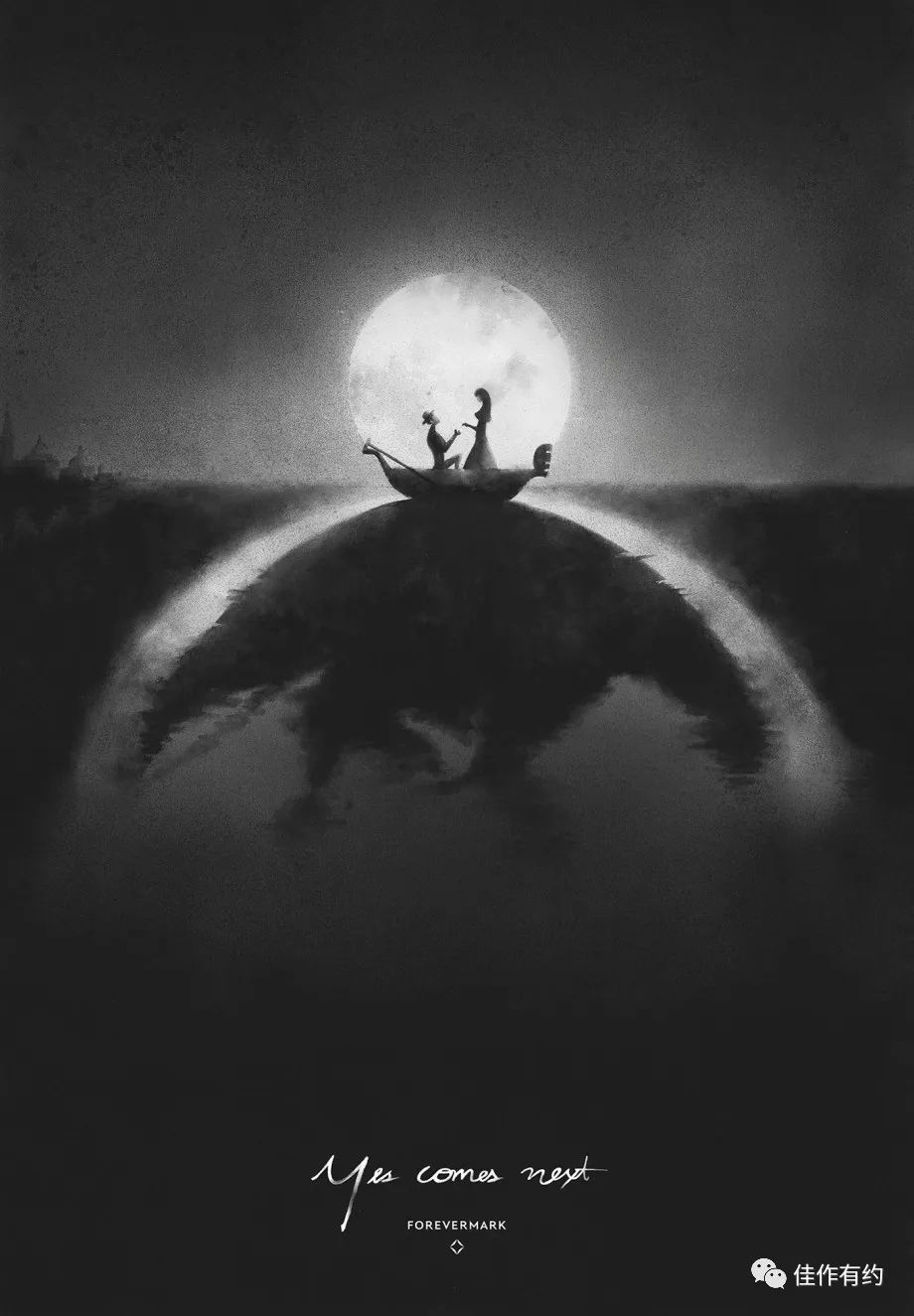 黑白水墨描绘的"和谐之美",静谧深沉... - 好网角收藏夹