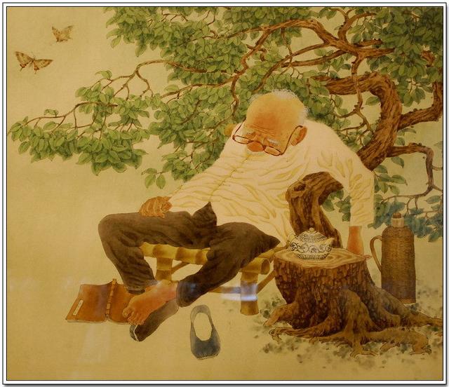 谢友苏风情人物画笔墨妙趣恬淡人生