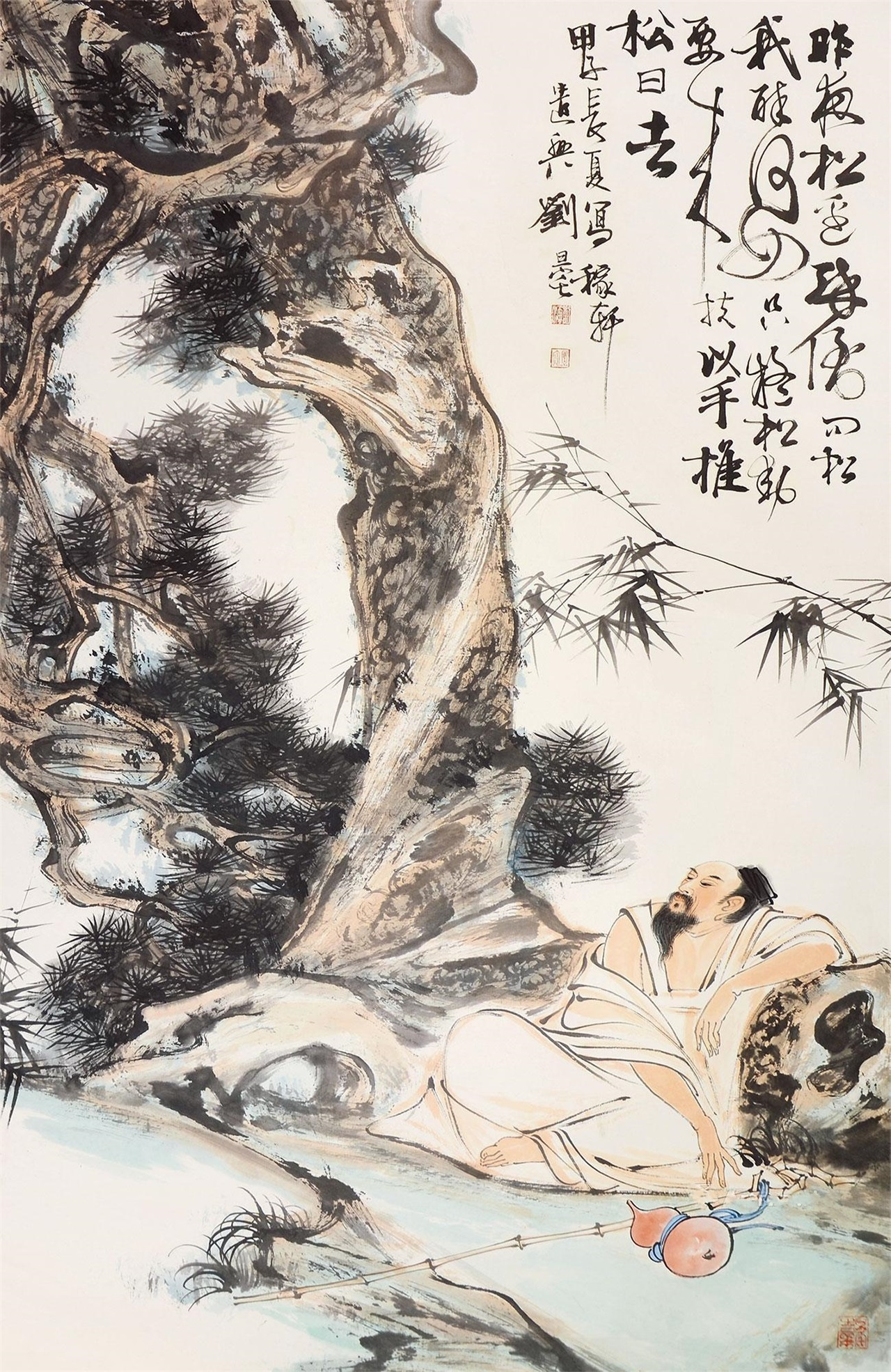 刘旦宅 松荫高士图