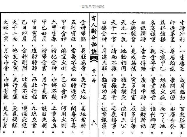 面临失传的盲派八字算命口诀短短八页纸十分全准很实用