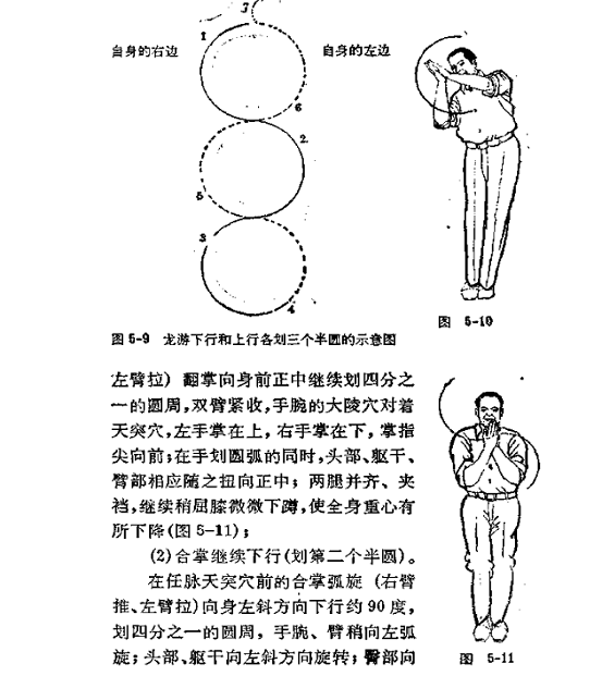 传统健身术脊椎运动龙游功图解