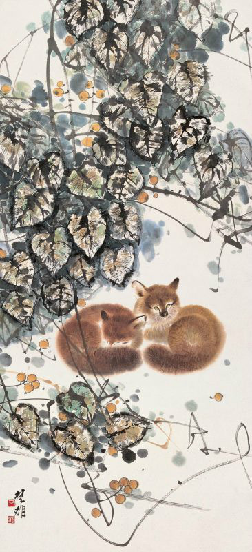 方楚雄的狐狸画