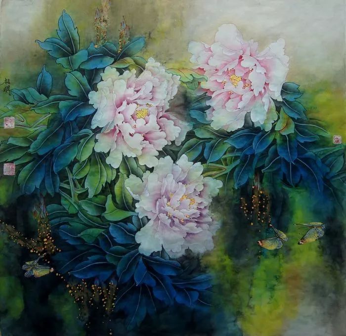 赵桂明工笔重彩花鸟作品欣赏