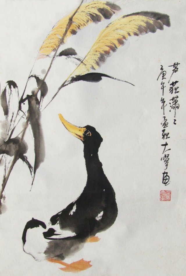 国画花鸟百图【7】== 05 鸭,野鸭【02】