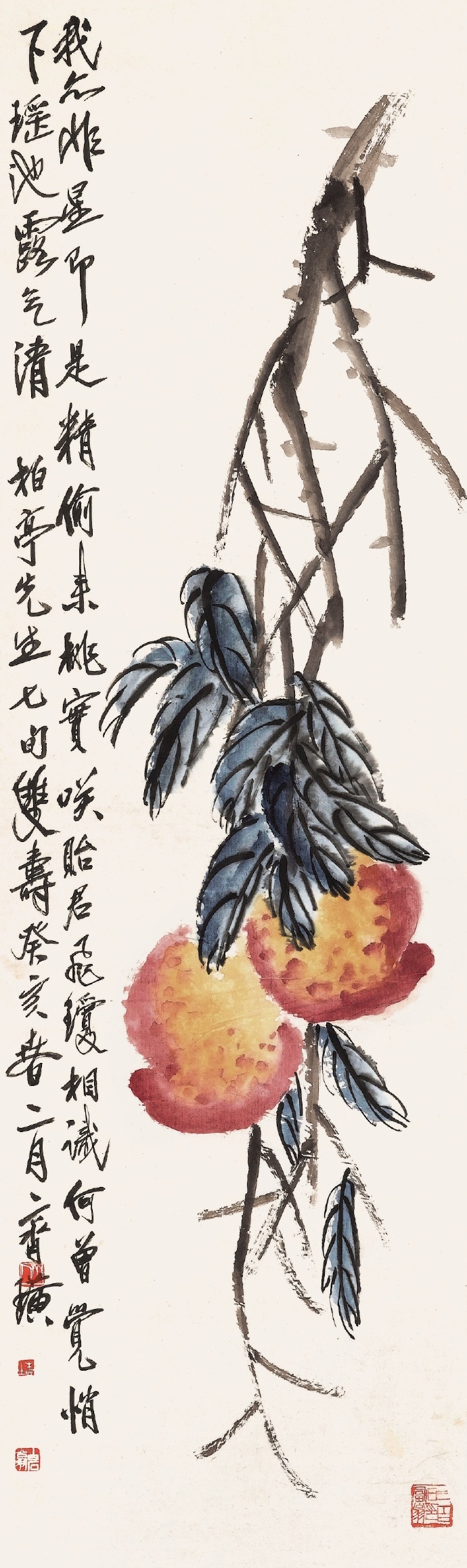 寿桃齐白石国画