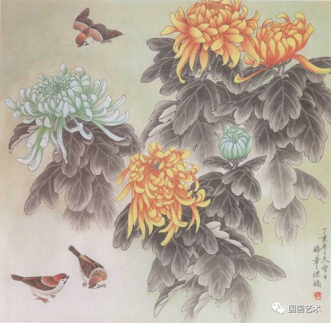 图文教程工笔菊花画法示范