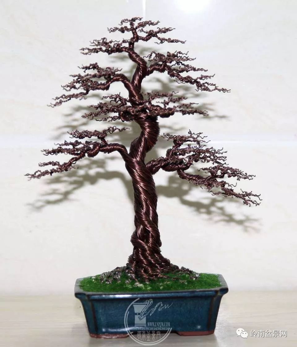 自然潇洒大树格金属丝盆景工艺品