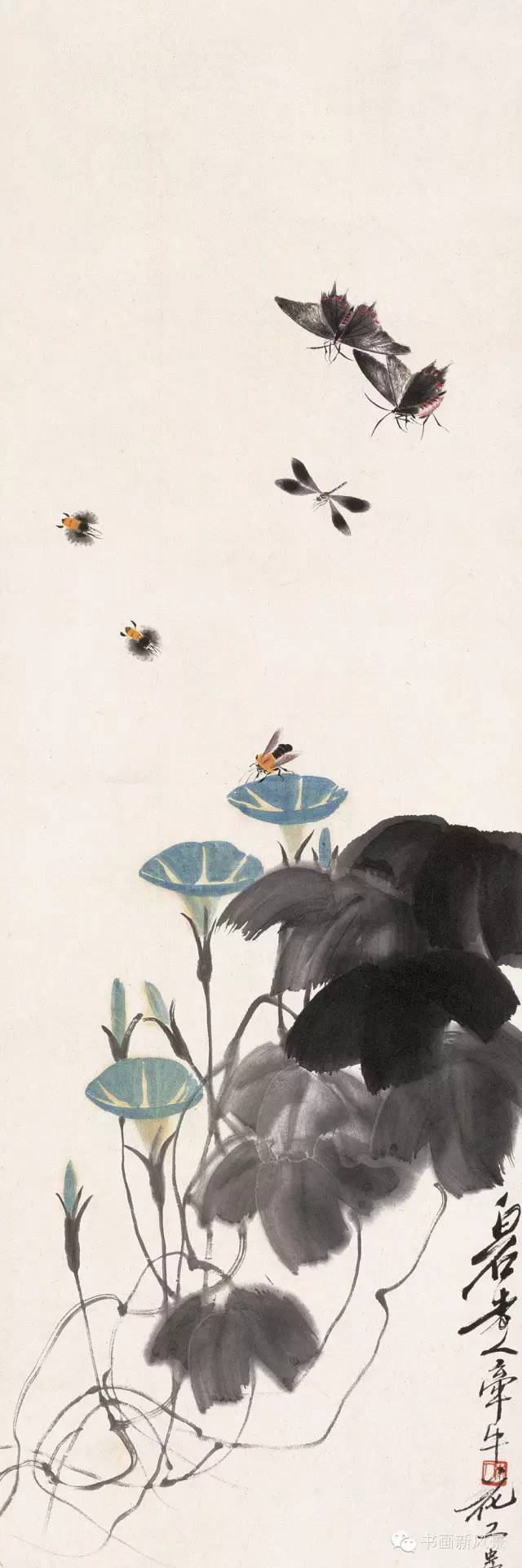 国画中的牵牛花美不胜收