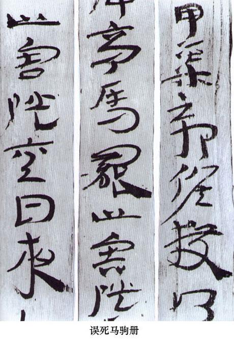 简牍的重要草书简还有武威医简,连云港草书木牍,这说明在东汉时期草书
