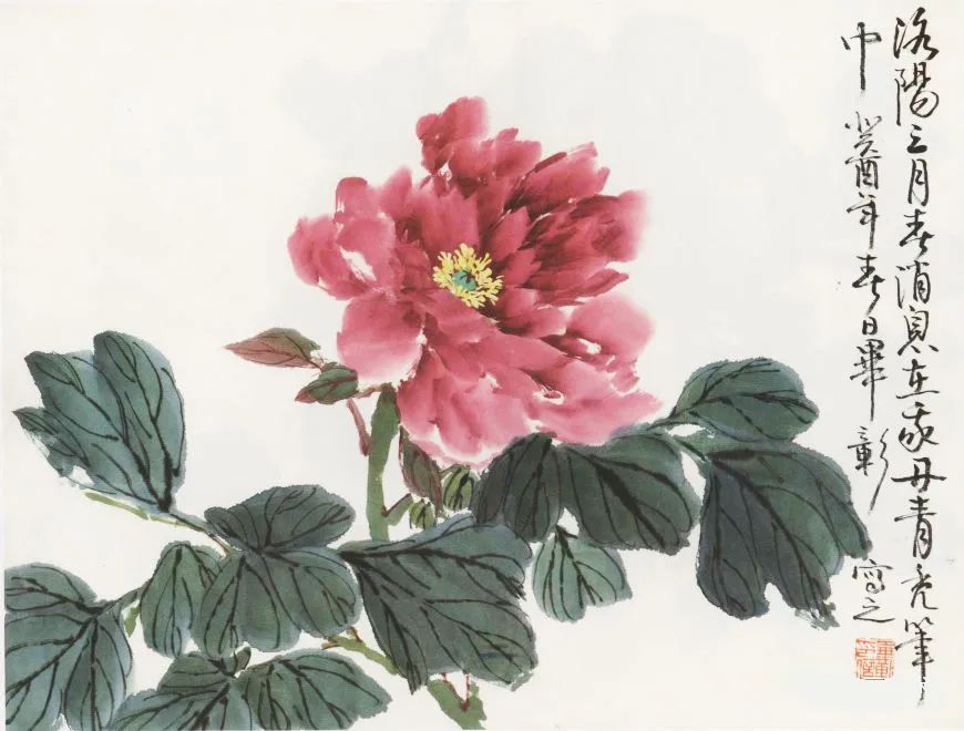 写意花鸟临本牡丹画法