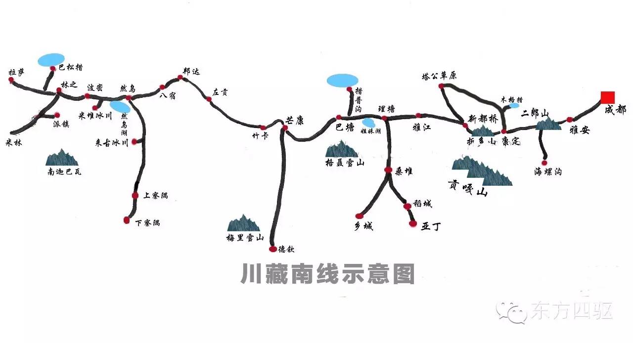 一,青藏公路青藏线里程路线:格尔木→158km→昆仑山口→446km→唐古拉