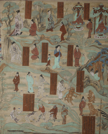 现身说法图045-4c/4d/4e莫高窟第45窟 南壁《观音经变》西侧 胡商遇盗