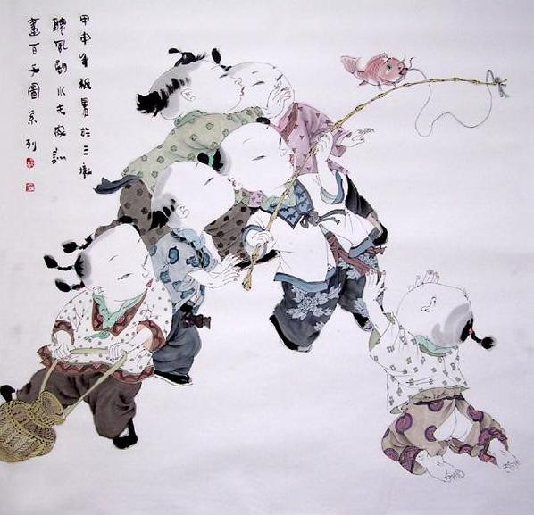 中国书画百杰王家训作品童趣图写意系列