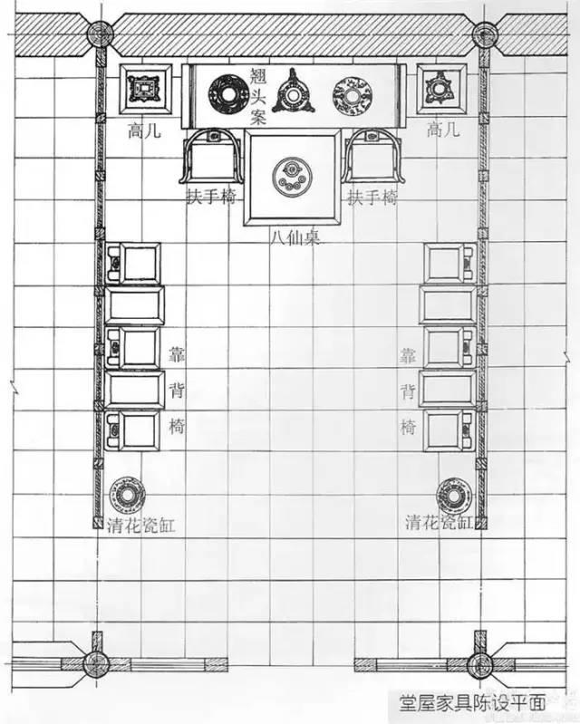 进四合院平面图一主一次并列四合院影壁花心本文来源于景观邦我是若蓠
