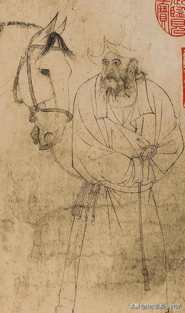 李公麟画像【摘要】:如果说王维退居辋后,是基于个人的人生信念和当时