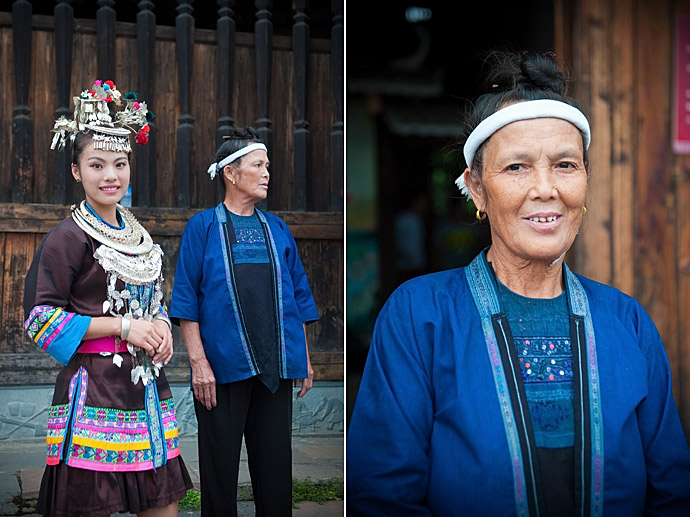 广西柳州侗族大寨内壮观的百家宴