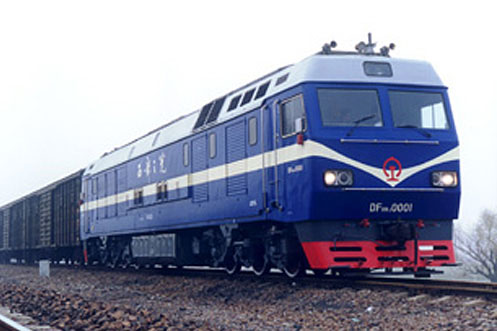 东风9型内燃机车,代号df9.是戚墅堰工厂研制的准高速客运内燃机车.